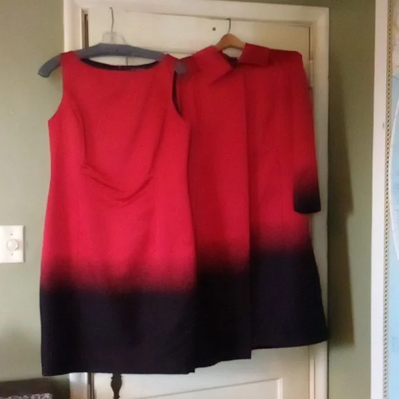 St. John midi dress & matching jacket, elegant, classic, gorgeous size 8 TTS - Picture 5 of 11